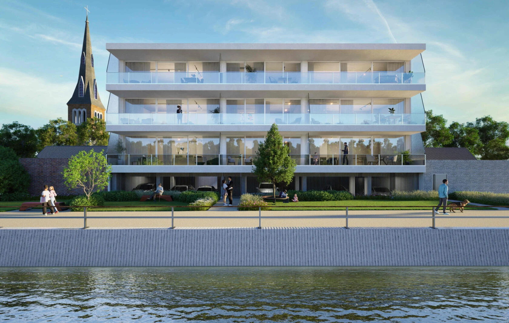 Onder de Toren Pastorijstraat 9 Wervik - nieuwbouw appartementen aan de Leie te koop - Invest Build